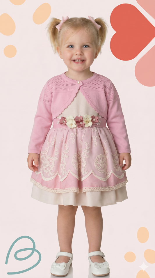 Dress with a cardigan