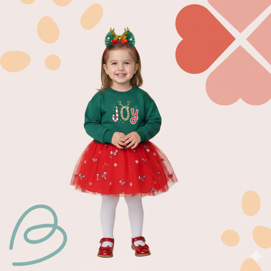 Fleeced dress with a headband