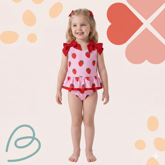 One piece strawberry swimsuit