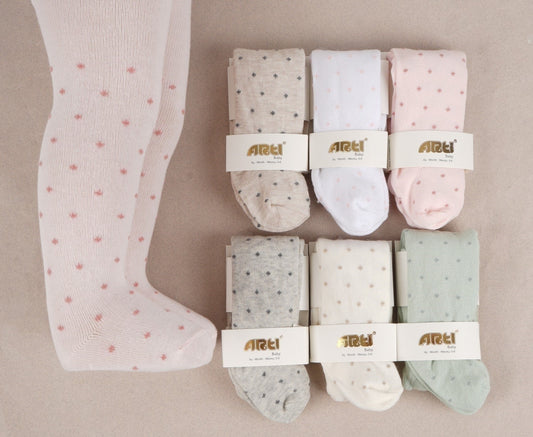 Baby girls dotty tights