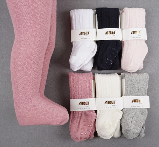 Baby girls ribbed tights