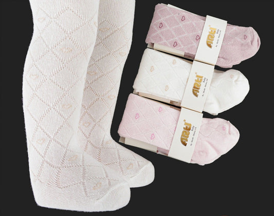 Baby girls tights with hearts design