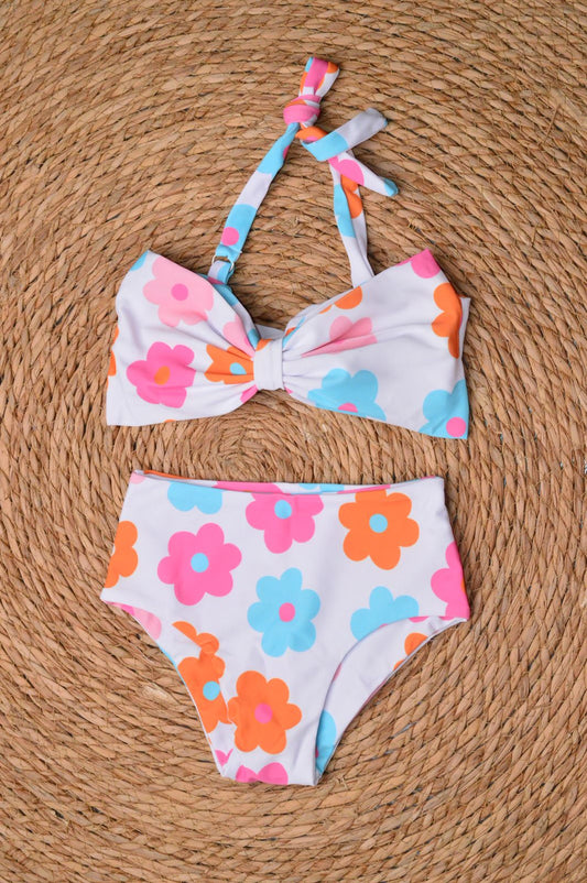 2 pieces floral swimsuit