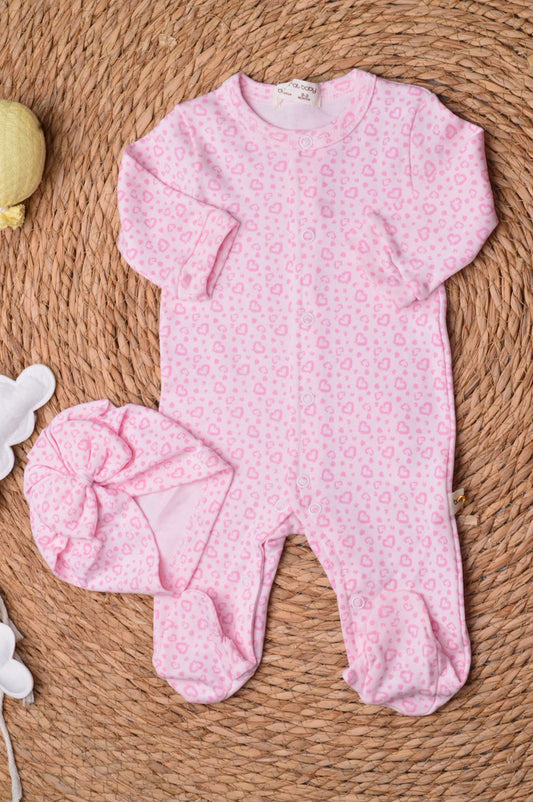 Cotton overall with hat