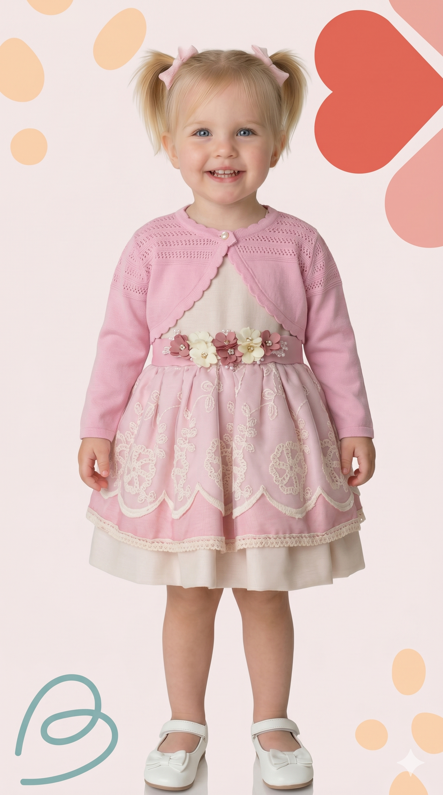 Dress with a cardigan
