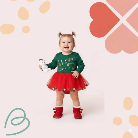 Christmas fleeced romper