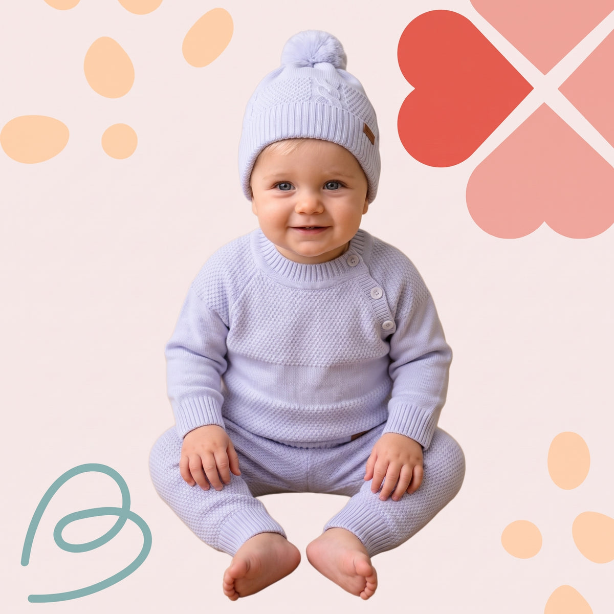 Wool set 2 pieces with a beanie, photo 7