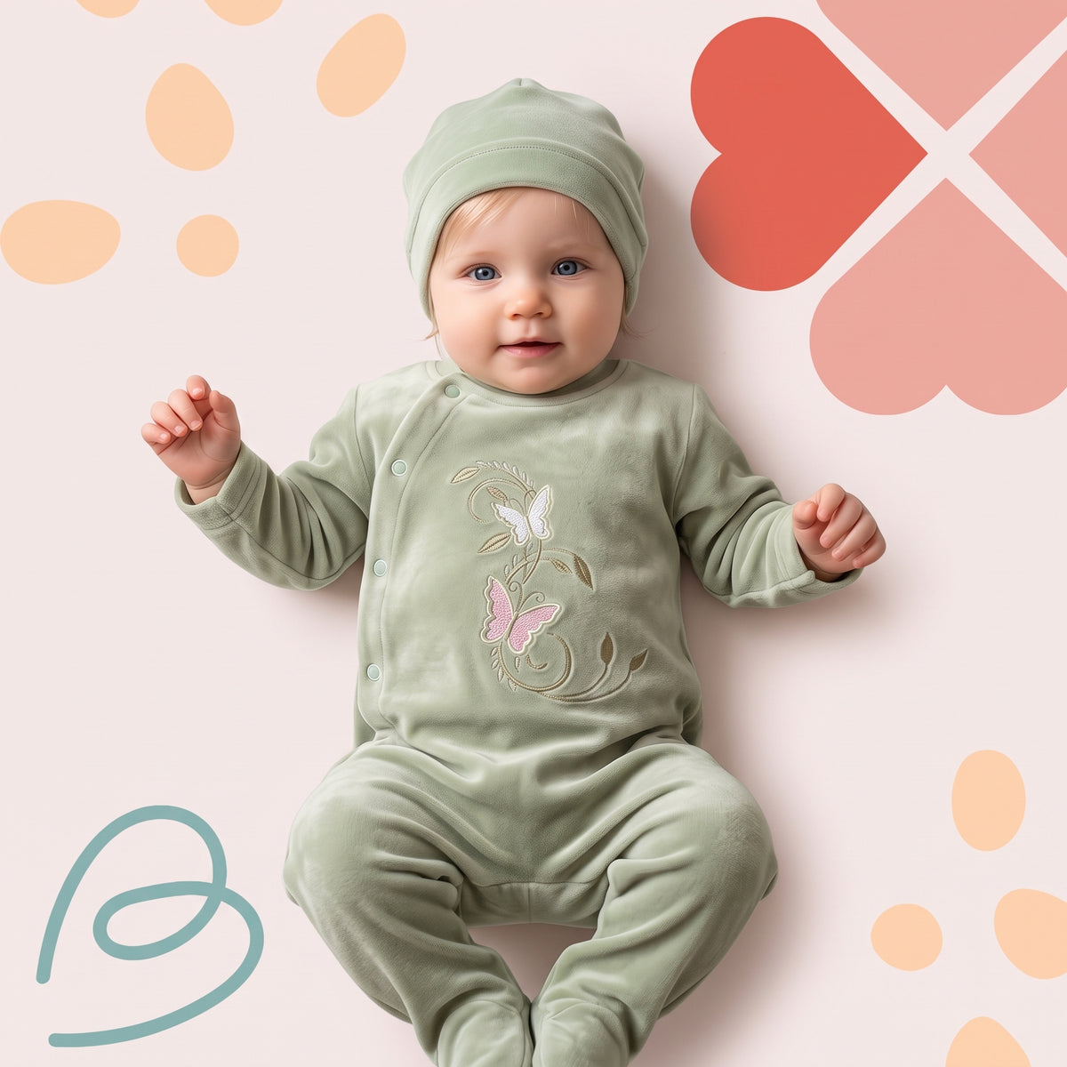 Velvet overall with a beanie, photo 5