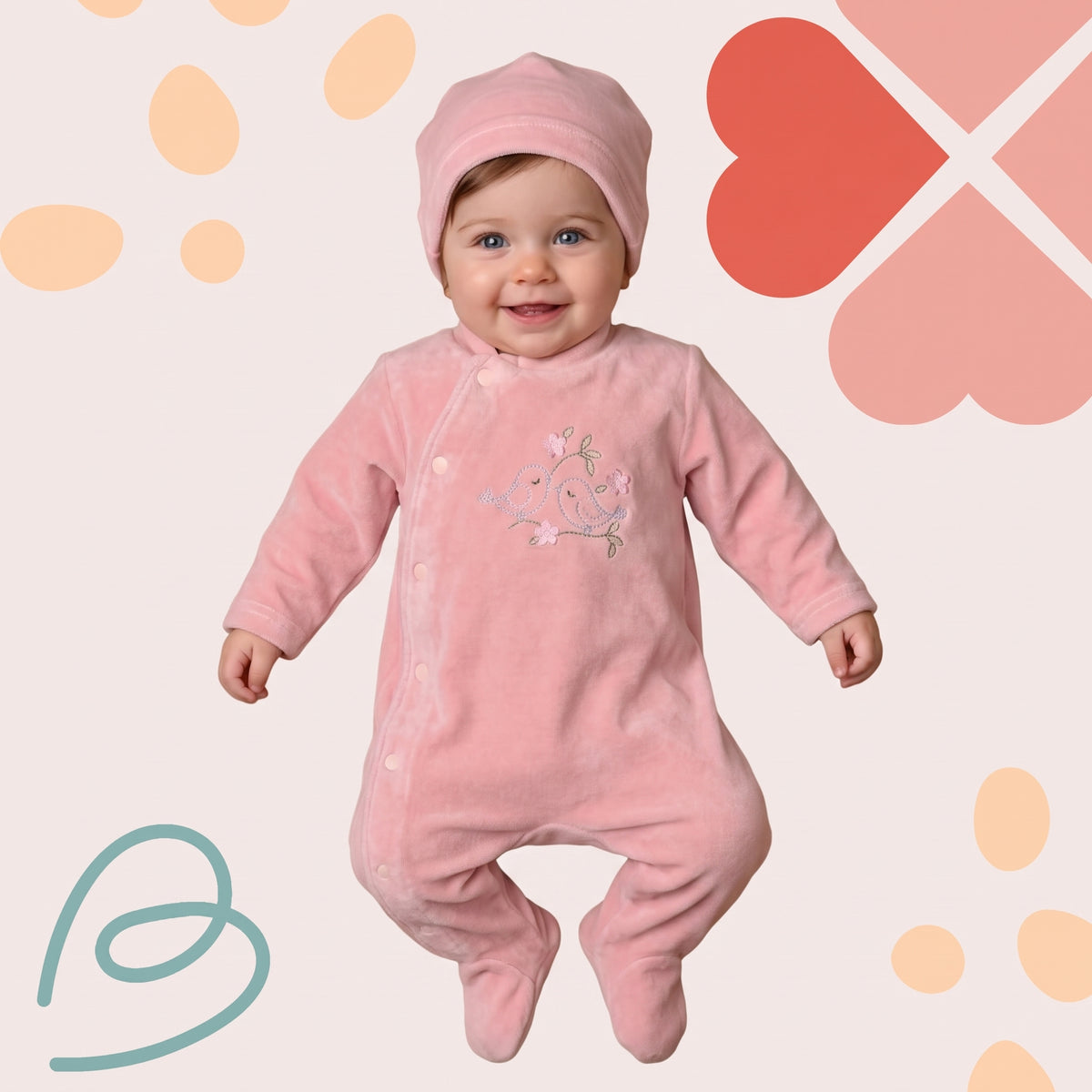 Velvet overall with a beanie, photo 9