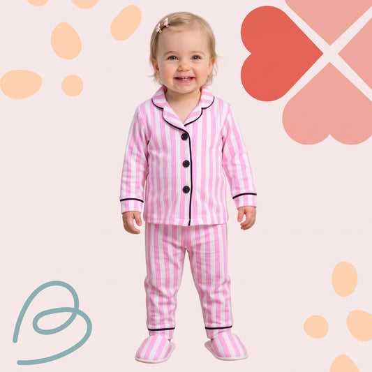 Cotton pajama with slippers