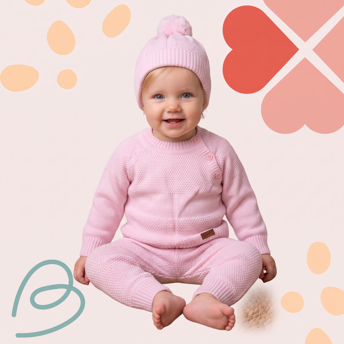 Wool set 2 pieces with a beanie, photo 1