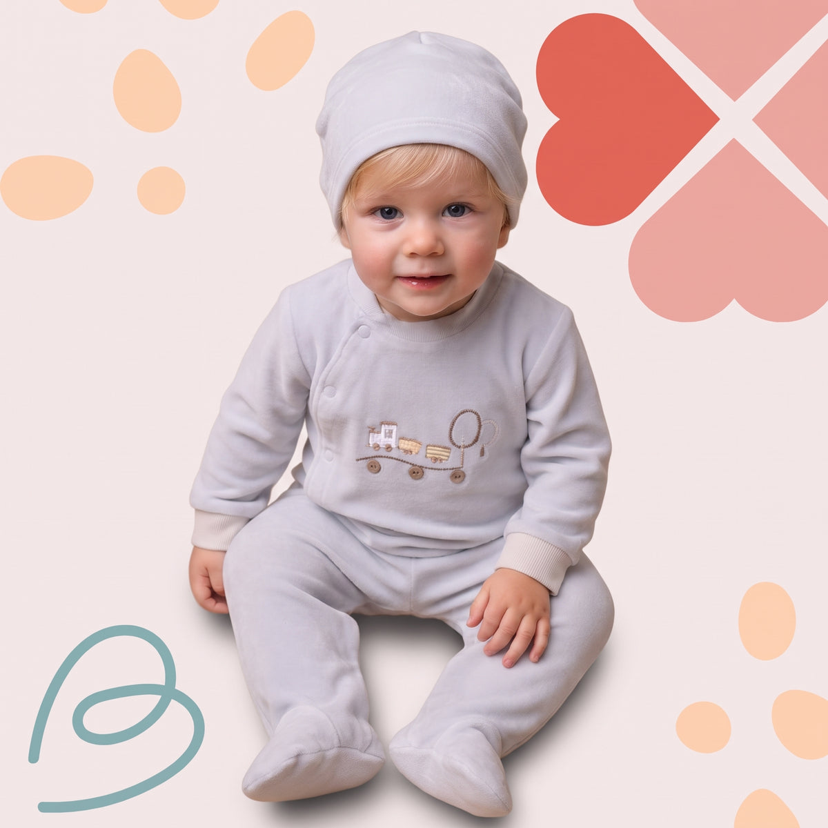 Velvet overall with a beanie, photo 5