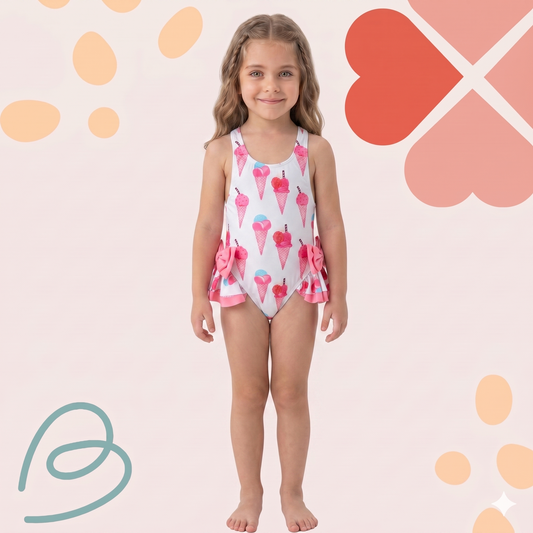 Ice cream one piece swimsuit
