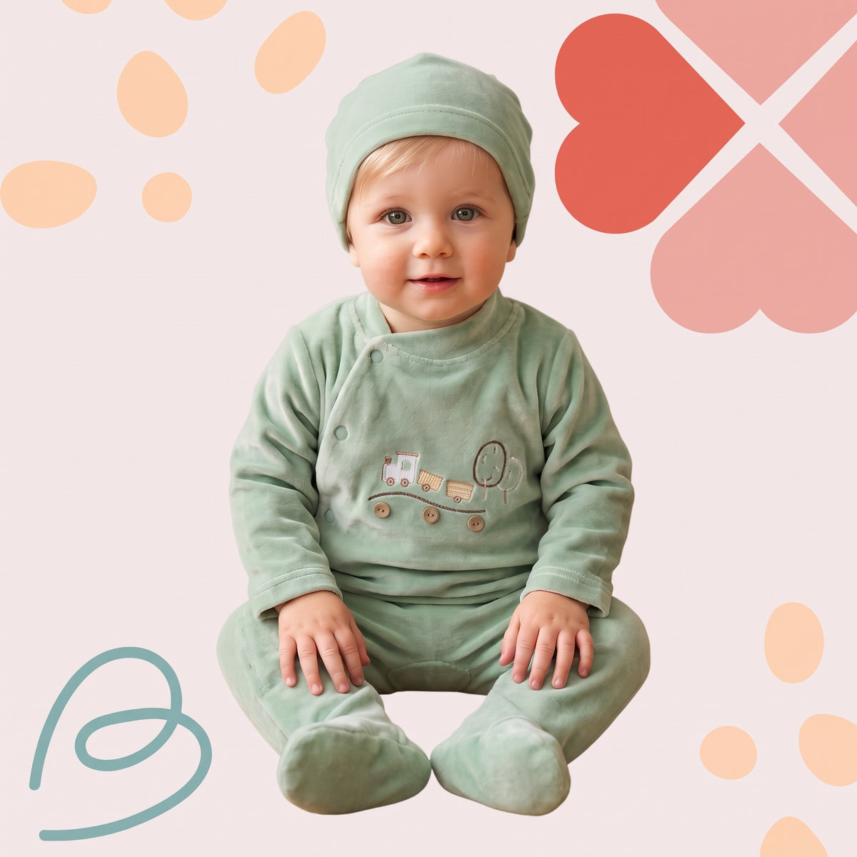 Velvet overall with a beanie, photo 7