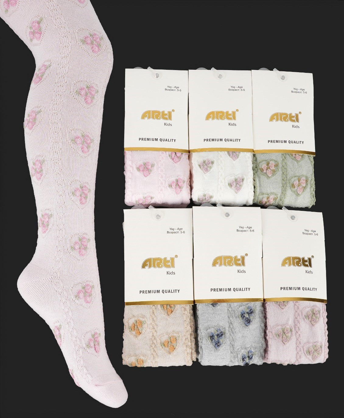 Tights with 3D flowers, photo 1