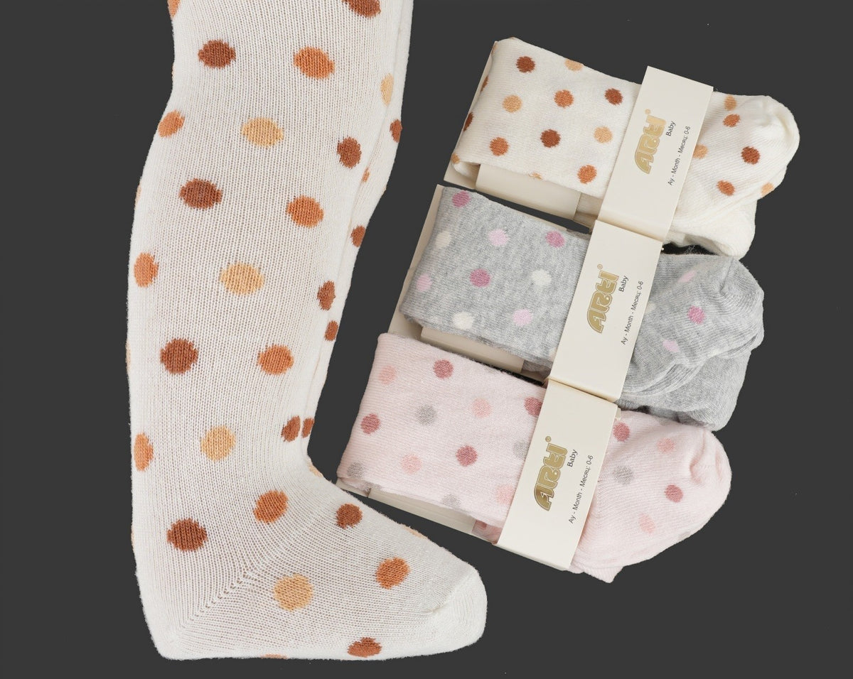 Baby girls dotty tights, photo 1