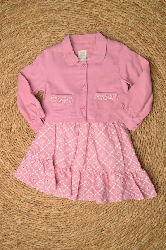 Sleeveless dress with a cropped jacket