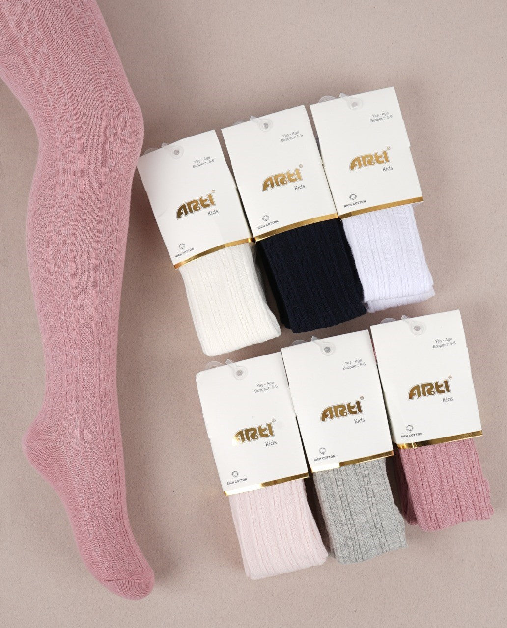 Baby girl ribbed tights, photo 1