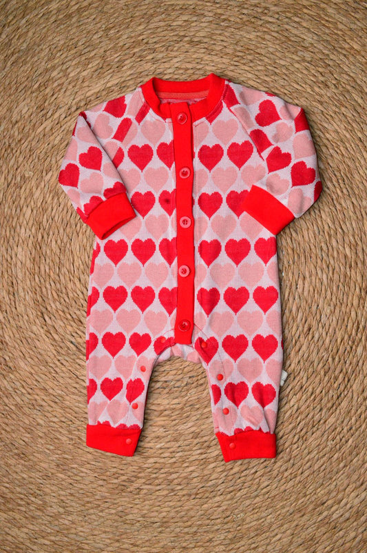 Hearts print overall