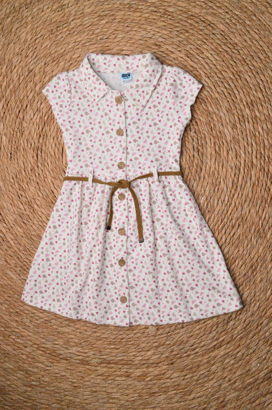 Cotton dress with a belt