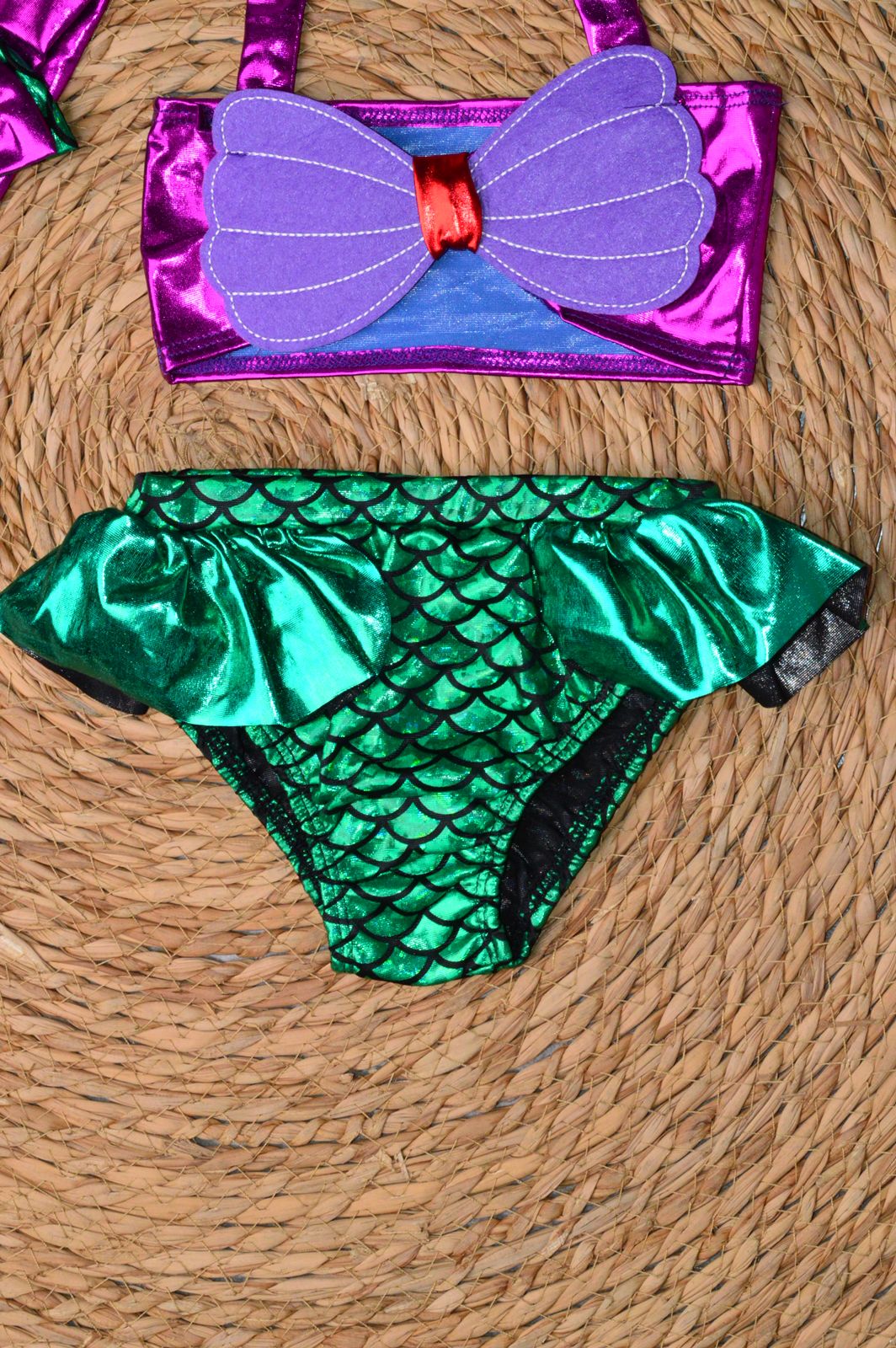 2 pieces metallic swimsuit with a headband, photo 4