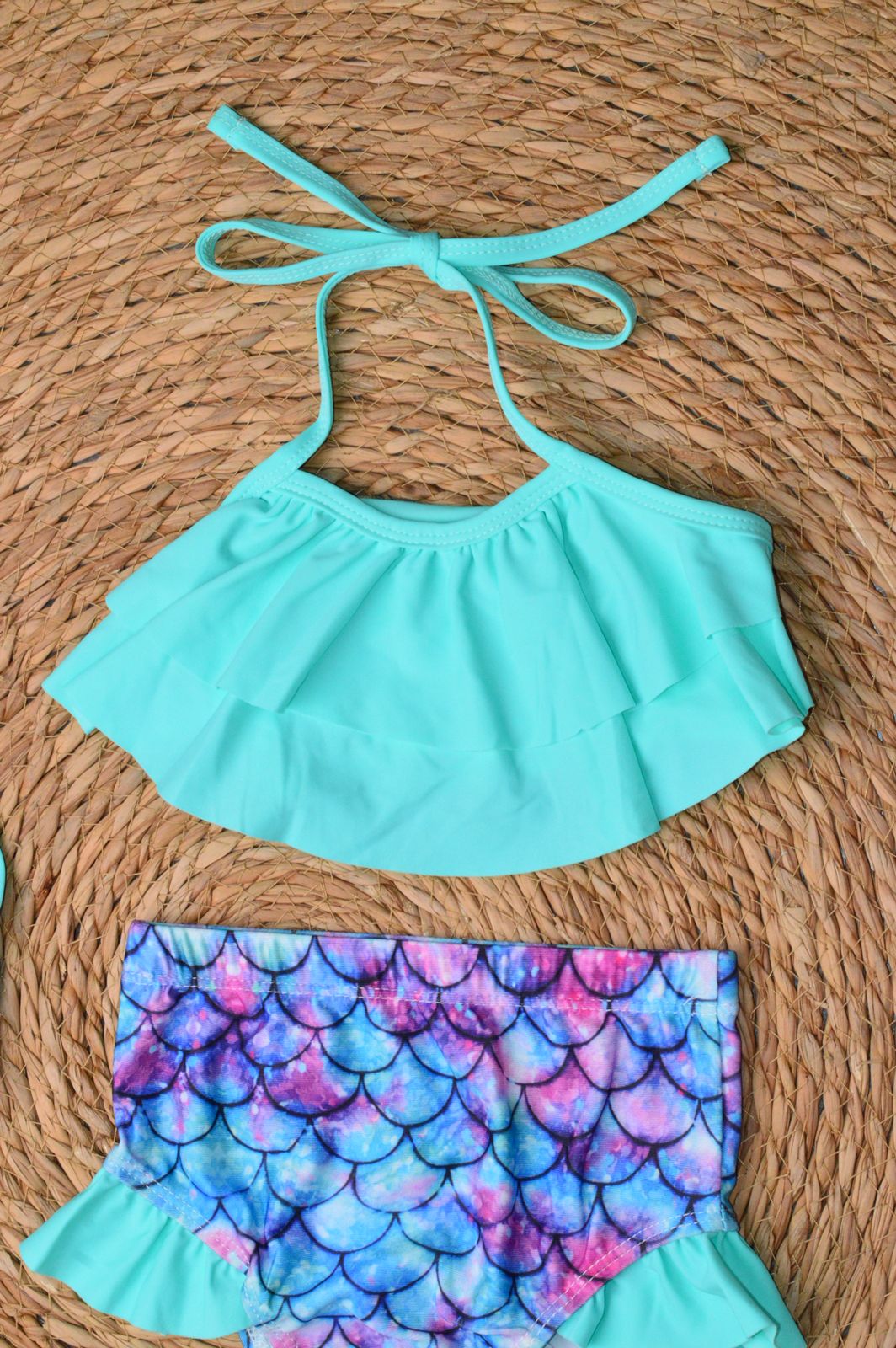 2 pieces mermaid swimsuit with a sun hat, photo 8