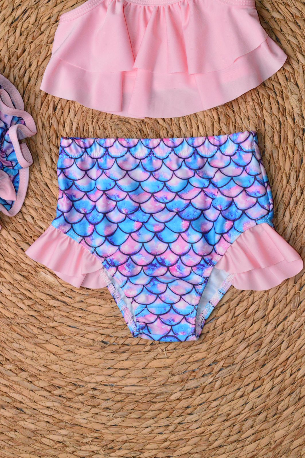 2 pieces mermaid swimsuit with a sun hat, photo 4