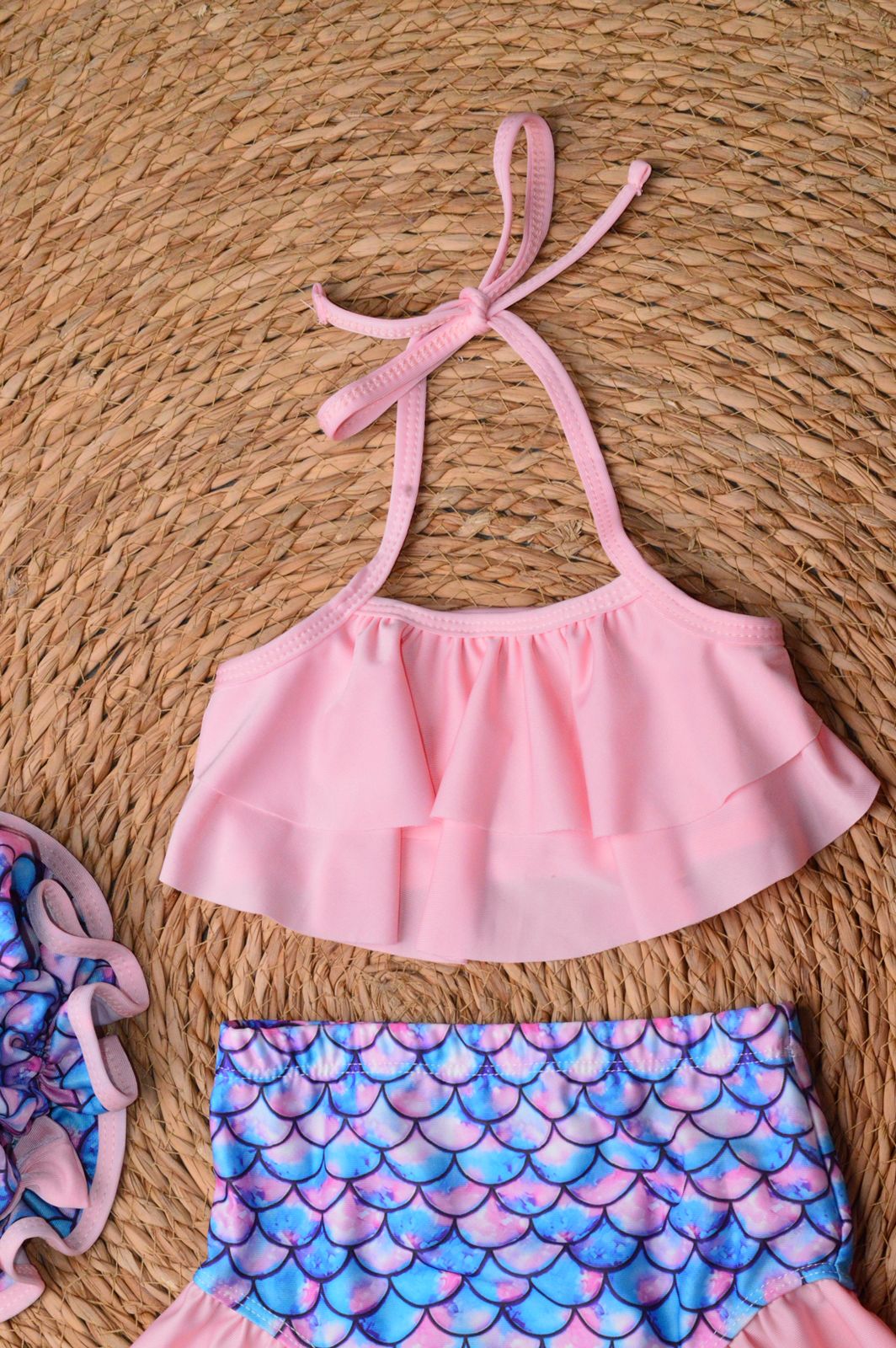 2 pieces mermaid swimsuit with a sun hat, photo 3