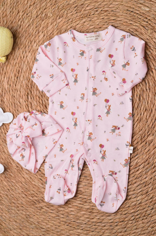 Cotton overall with hat