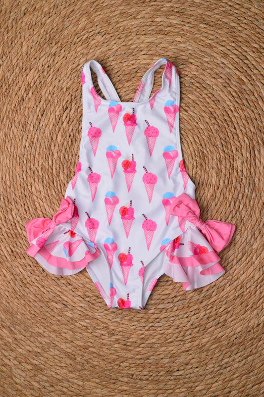 Ice cream one piece swimsuit
