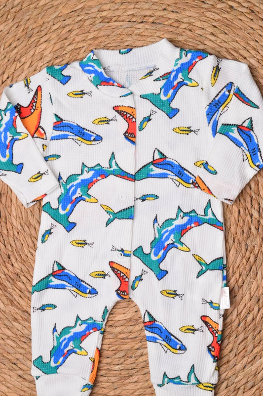 Shark baby overall